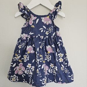 5/$15 Carter's Blue Floral Dress, Size 9M